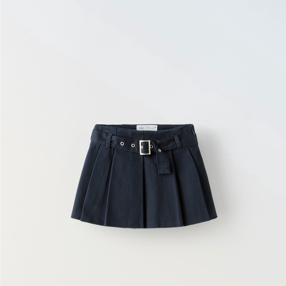 Zara Black Belted Mini Skirt